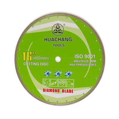 良質16inch 400x10×25.4mmの乾燥した切口の花こう岩16inch 400mmx25.4mmのための連続的なダイヤモンドのターボ刃