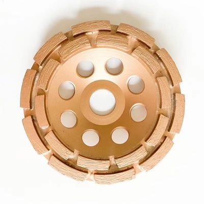 115mm 4-1/2 inに。石造りの二重ダイヤモンドのコップのための二重列のダイヤモンドのコップの車輪