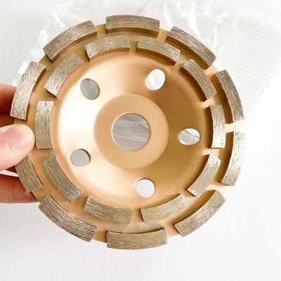 115mm 4-1/2 inに。石造りの二重ダイヤモンドのコップのための二重列のダイヤモンドのコップの車輪