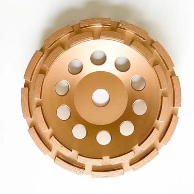 6インチ150mmの堅い二重列のコップの粉砕車輪6のダイヤモンドのコップの車輪