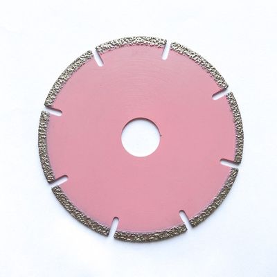 4.5inch 115×1.4/2.2×5×22.23×9Tの良質の真空はダイヤモンドの石の陶磁器のプラスチック大理石のための粉砕の切断ディスクをろう付けした