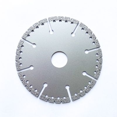 4.5inch 115×1.4/2.4×8×9T×22.23の石の陶磁器のプラスチック大理石のために良質真空によってろう付けされるダイヤモンドの粉砕の切断ディスク
