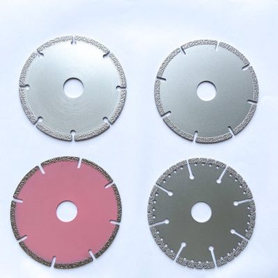 4.5inch 115×1.4/2.2×5×22.23×9Tの良質の真空はダイヤモンドの石の陶磁器のプラスチック大理石のための粉砕の切断ディスクをろう付けした