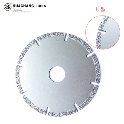 4.5inch 115×1.4/2.2×5×22.23×9Tの良質の真空はダイヤモンドの石の陶磁器のプラスチック大理石のための粉砕の切断ディスクをろう付けした