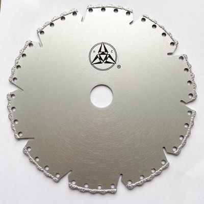 良質5inch 125×1.4/2.4×8×9T×22.23mmの石の陶磁器のプラスチック大理石のための真空によってろう付けされるダイヤモンドの粉砕の切断ディスク
