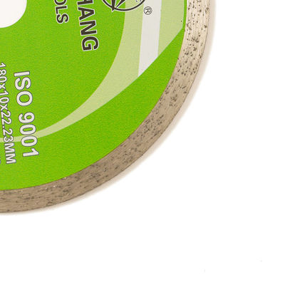 大理石陶磁器のための良質7inch冷たい出版物180×1.6/2.2×10×22.23mmの連続的な縁のダイヤモンドの刃