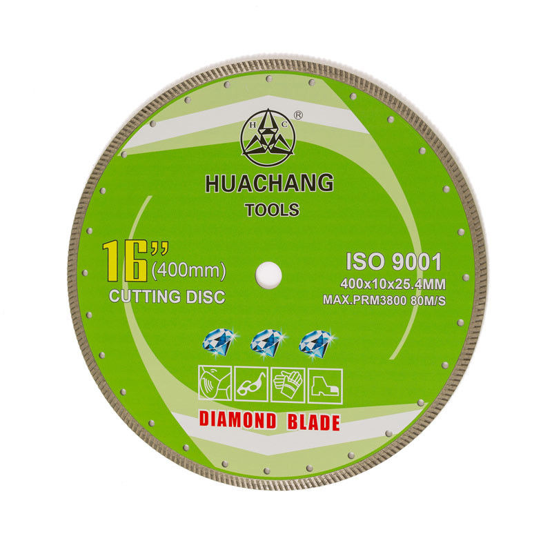 良質16inch 400x10×25.4mmの乾燥した切口の花こう岩16inch 400mmx25.4mmのための連続的なダイヤモンドのターボ刃