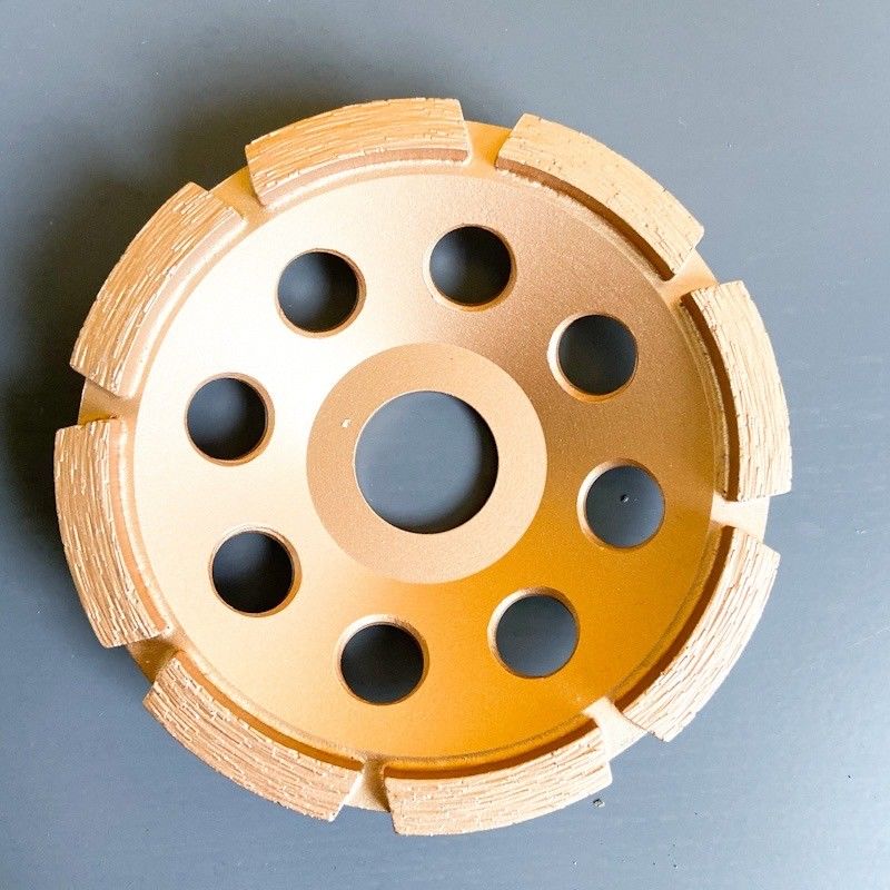5inchコンクリート、石、堅い建築材料のためのレーザーによって溶接される125×10T （30×5×7.2） ×22.23mmの単一の列のダイヤモンドのコップの車輪