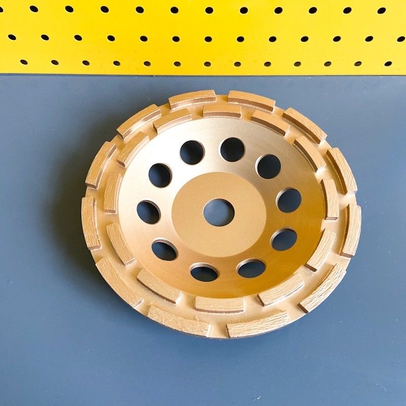 230mm 9インチのダイヤモンドのコップの車輪の石の堅い建築材料のための二重列のコップの車輪